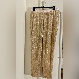 Gold midnight velvet pants